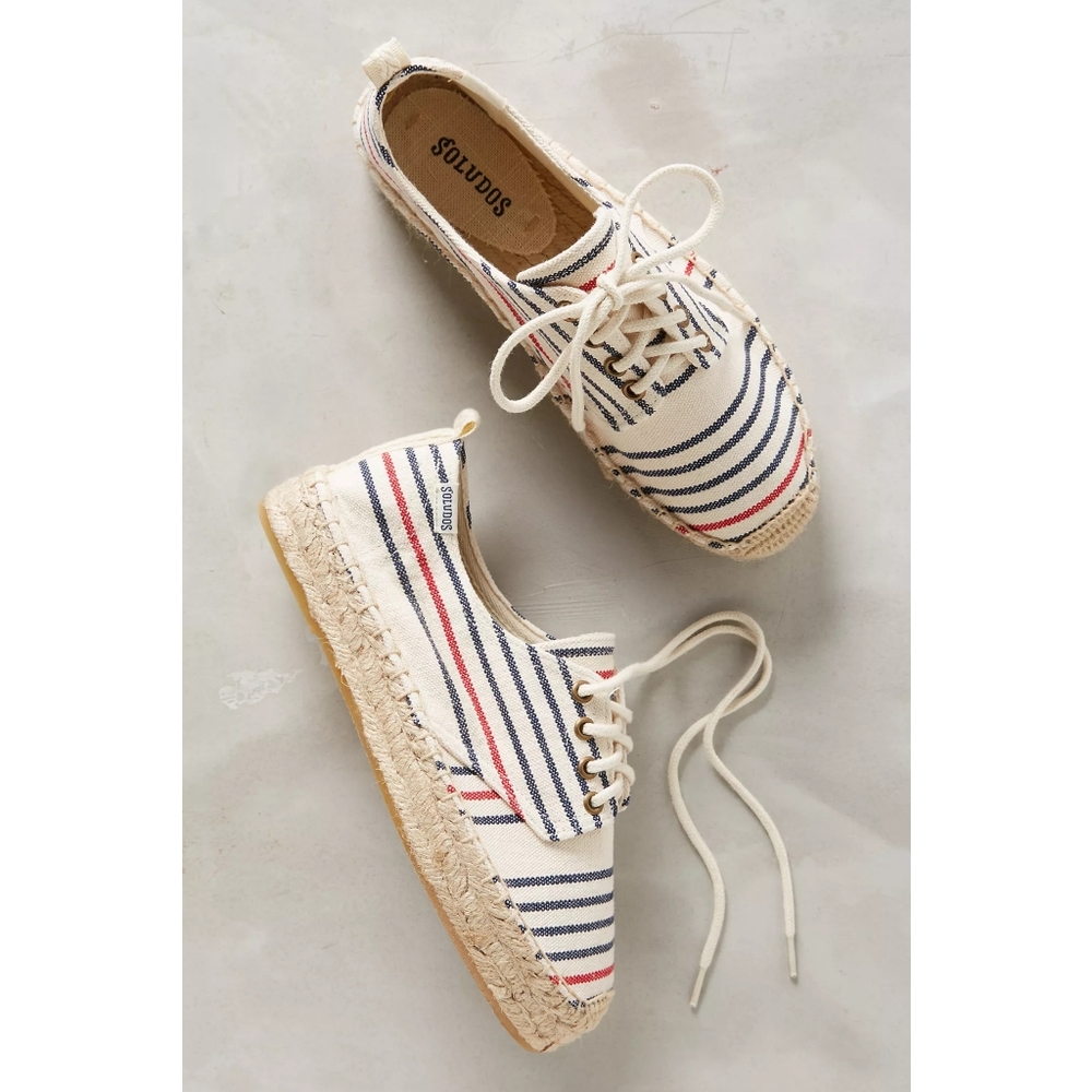 Anthropologie Soludos Espandrille Striped Sneakers